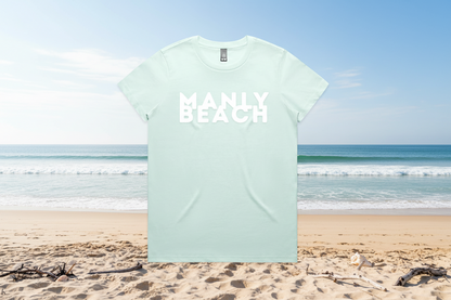 Lost Manly custom logo Manly Beach edition AS Colour Women's Maple Tee - Lost Manly Shop