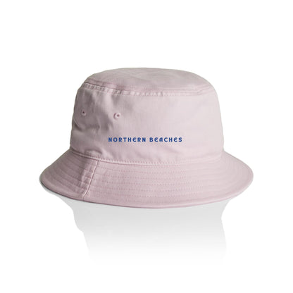AS Colour Bucket Hat Northern Beaches custom logo Navy Font 