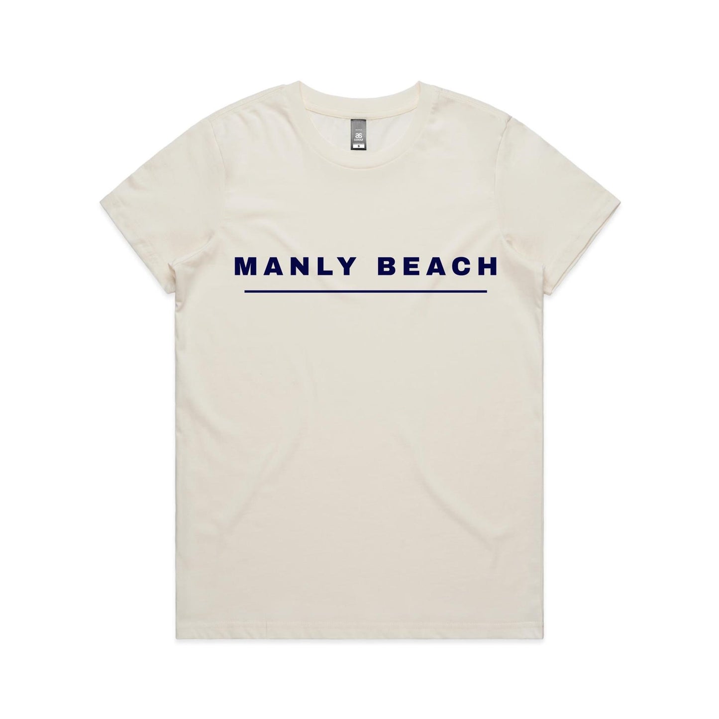Lost Manly custom logo Manly Beach edition AS Colour Women's Maple Tee - Lost Manly Shop