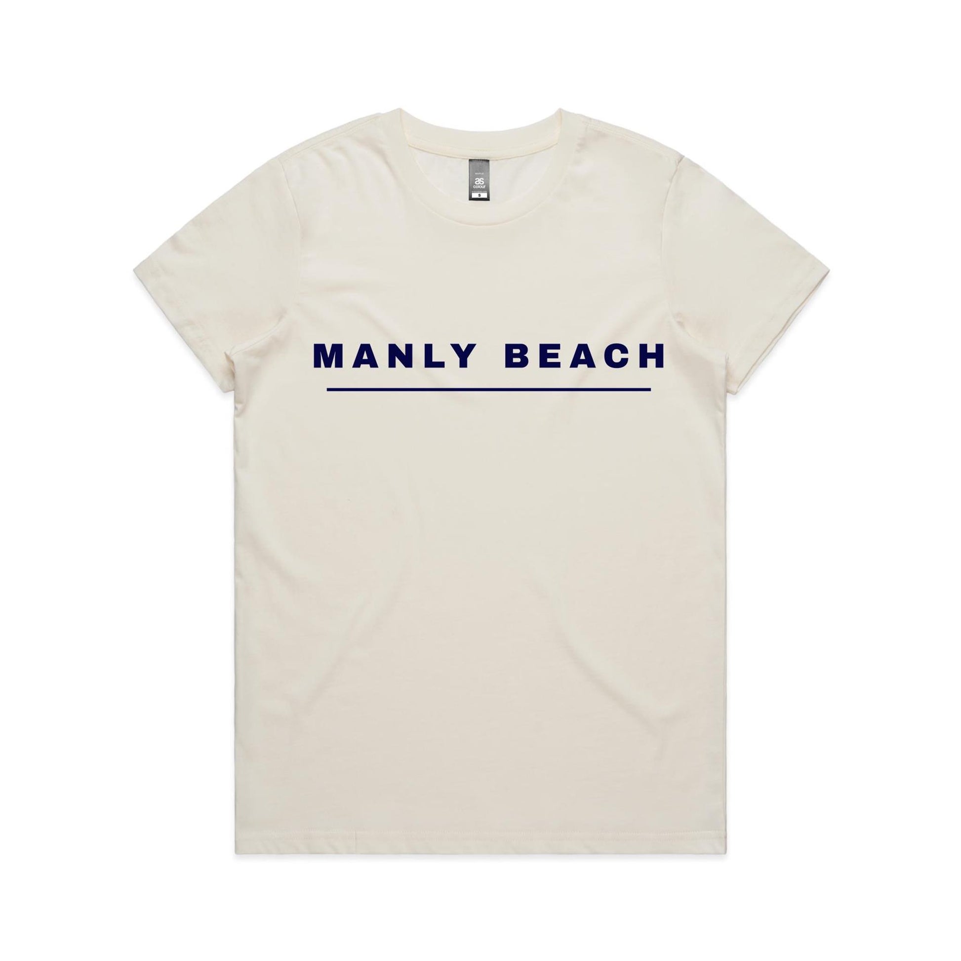 Lost Manly custom logo Manly Beach edition AS Colour Women's Maple Tee - Lost Manly Shop