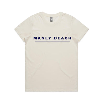 Lost Manly custom logo Manly Beach edition AS Colour Women's Maple Tee - Lost Manly Shop