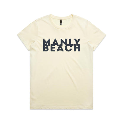 Lost Manly Custom Logo Manly Beach Edition AS Colour Women's Maple Tee. - Lost Manly Shop