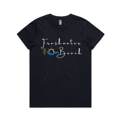 Lost Manly custom logo Freshwater Beach edition AS Colour Women's Maple Tee - Lost Manly Shop