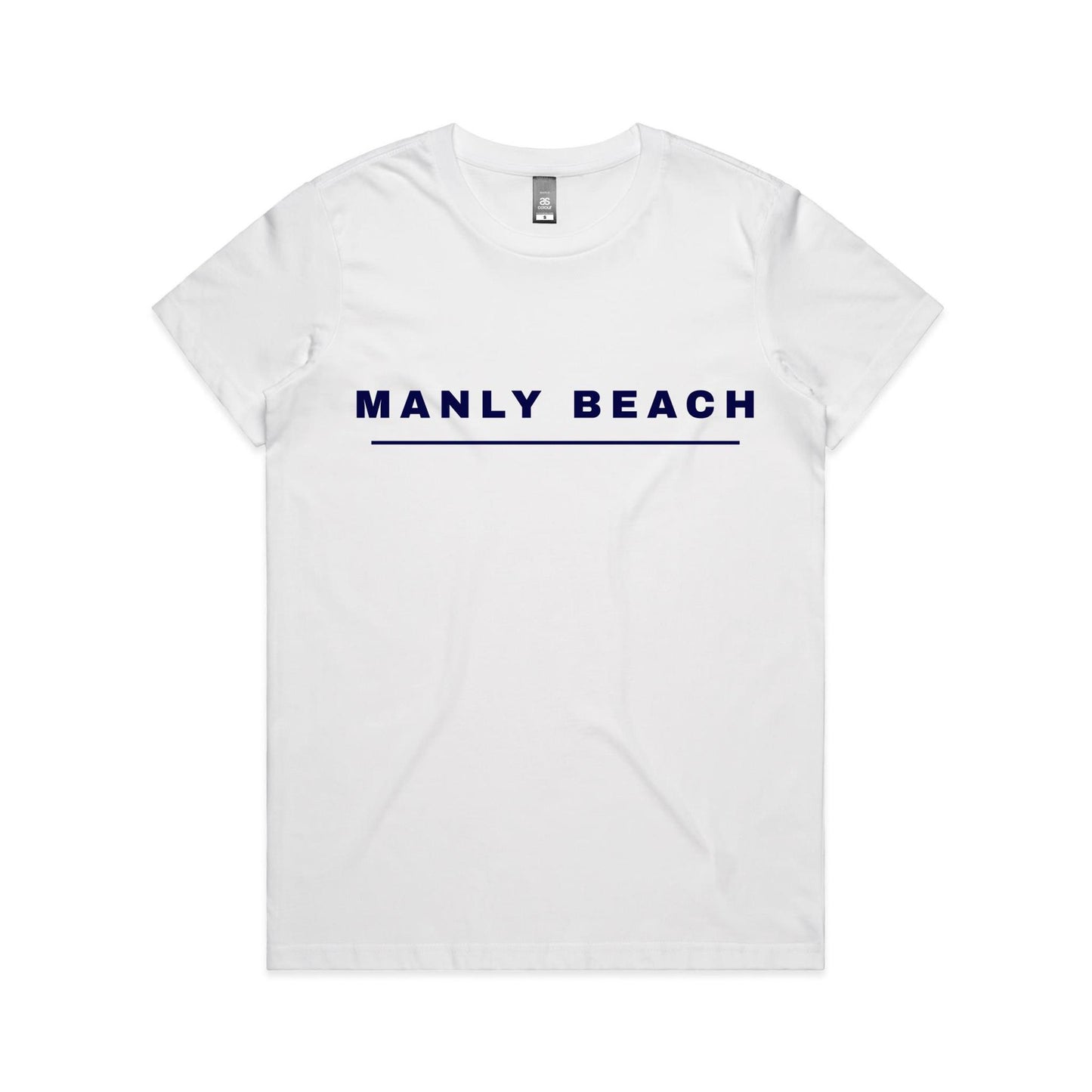 Lost Manly custom logo Manly Beach edition AS Colour Women's Maple Tee - Lost Manly Shop