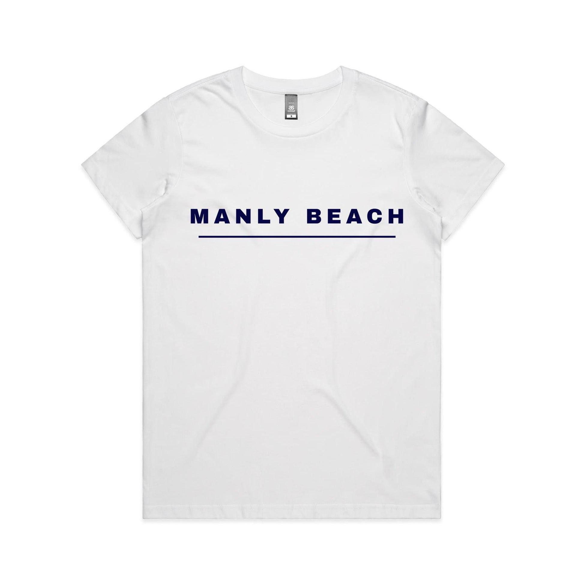 Lost Manly custom logo Manly Beach edition AS Colour Women's Maple Tee - Lost Manly Shop