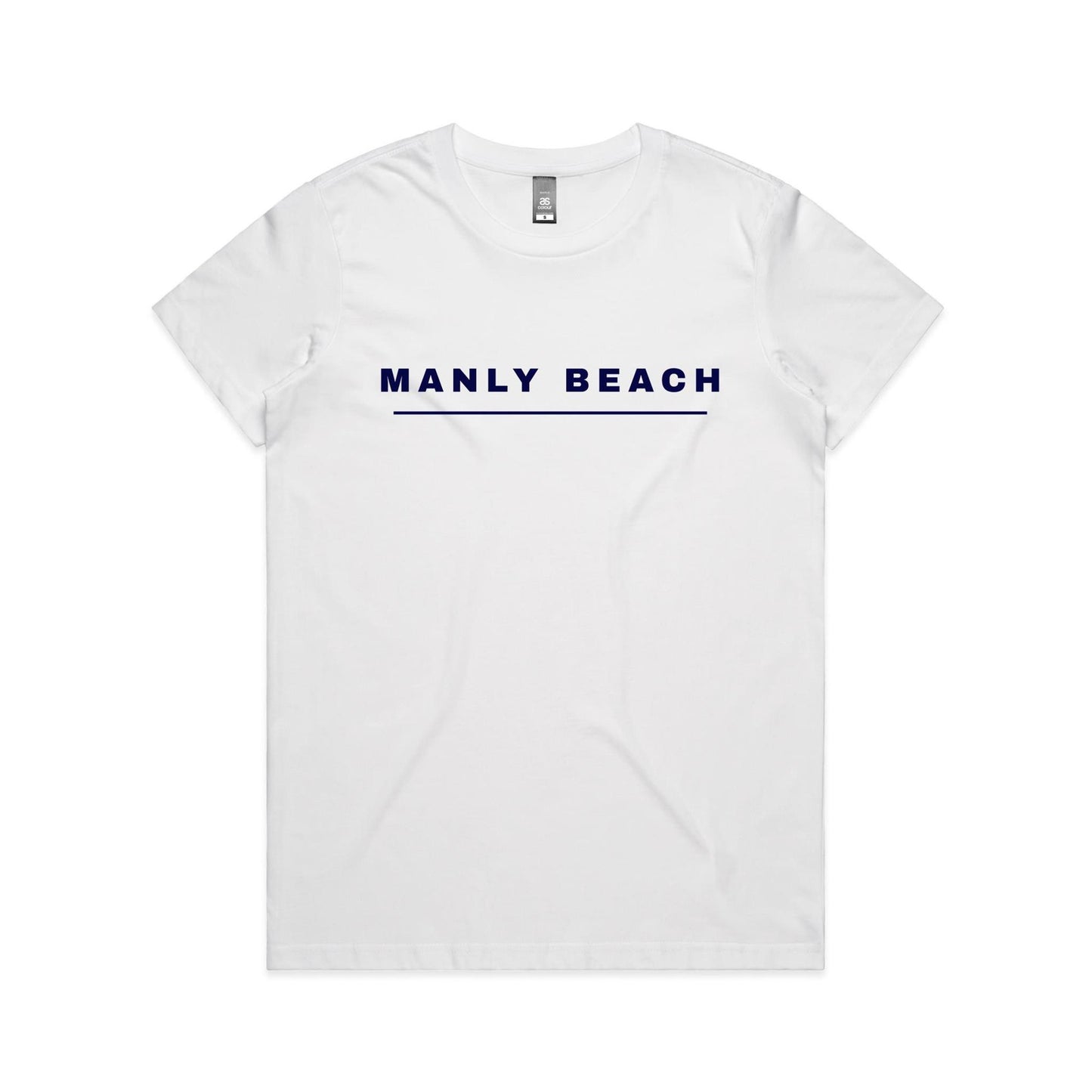 Lost Manly custom logo Manly Beach edition AS Colour Women's Maple Tee - Lost Manly Shop