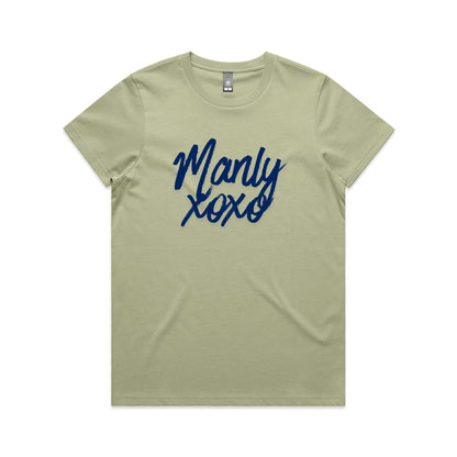Lost Manly Custom Logo Manly xoxo Edition AS Colour Women's Maple Tee - Lost Manly Shop