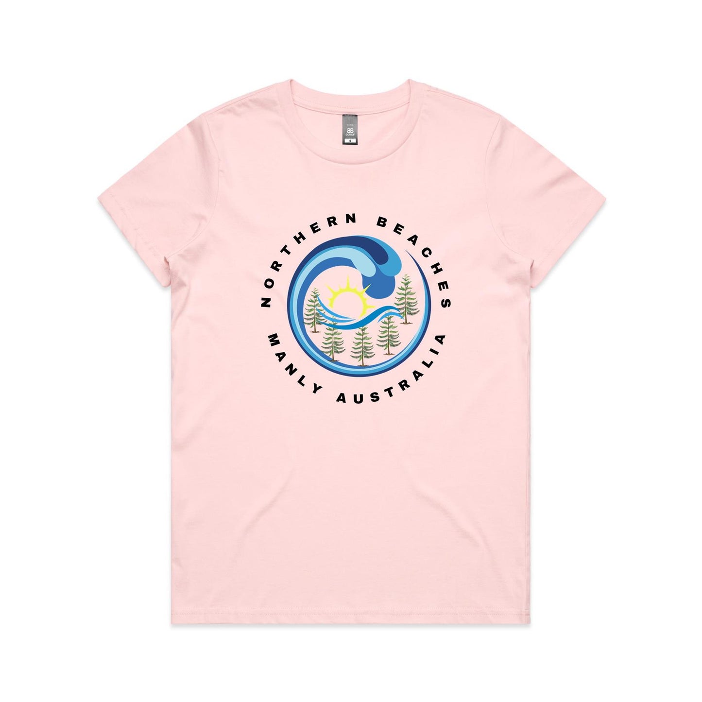 Lost Manly Custom Logo Northern Beaches Manly Australia Edition AS Colour Women's Maple Tee - Lost Manly Shop