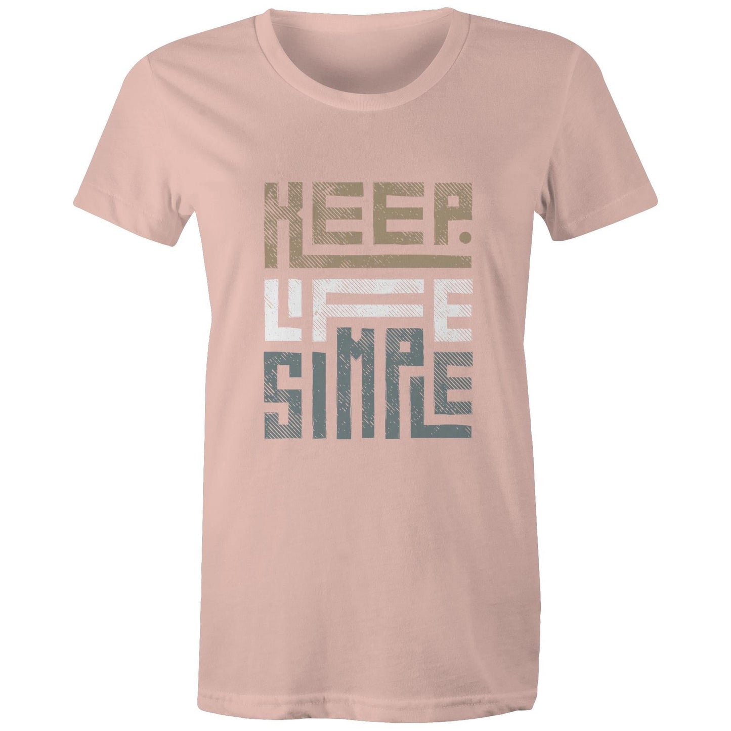 Women's Maple Tee Keep Life Simple Print 