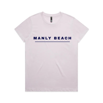 Lost Manly custom logo Manly Beach edition AS Colour Women's Maple Tee - Lost Manly Shop