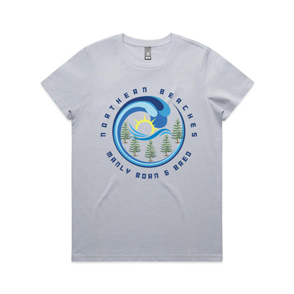 Lost Manly Custom Manly Beach Logo Edition AS Colour Women's Maple Tee - Lost Manly Shop