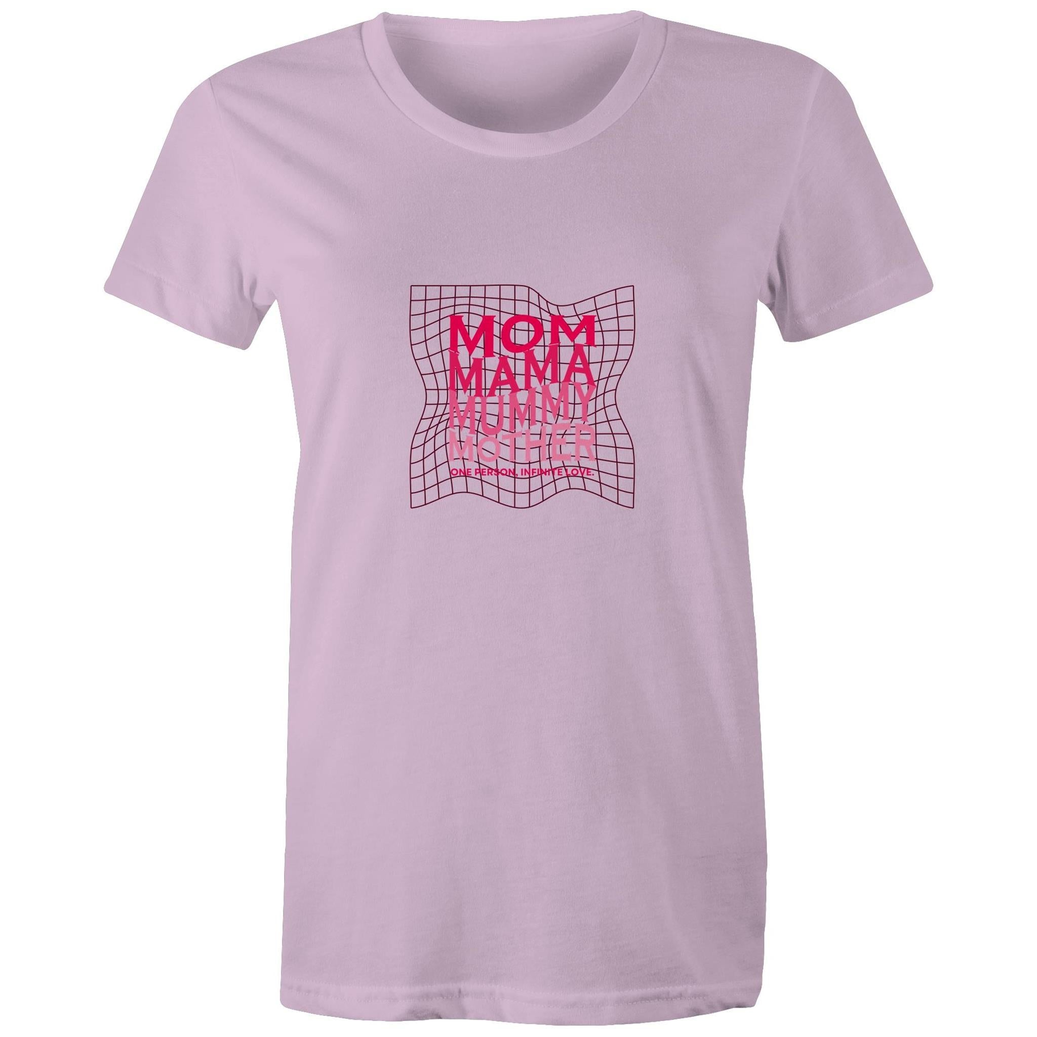Women's Maple Tee Mom Mama Mother Print 