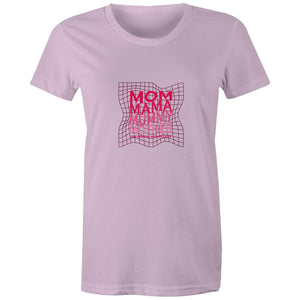 Women's Maple Tee Mom Mama Mother Print 