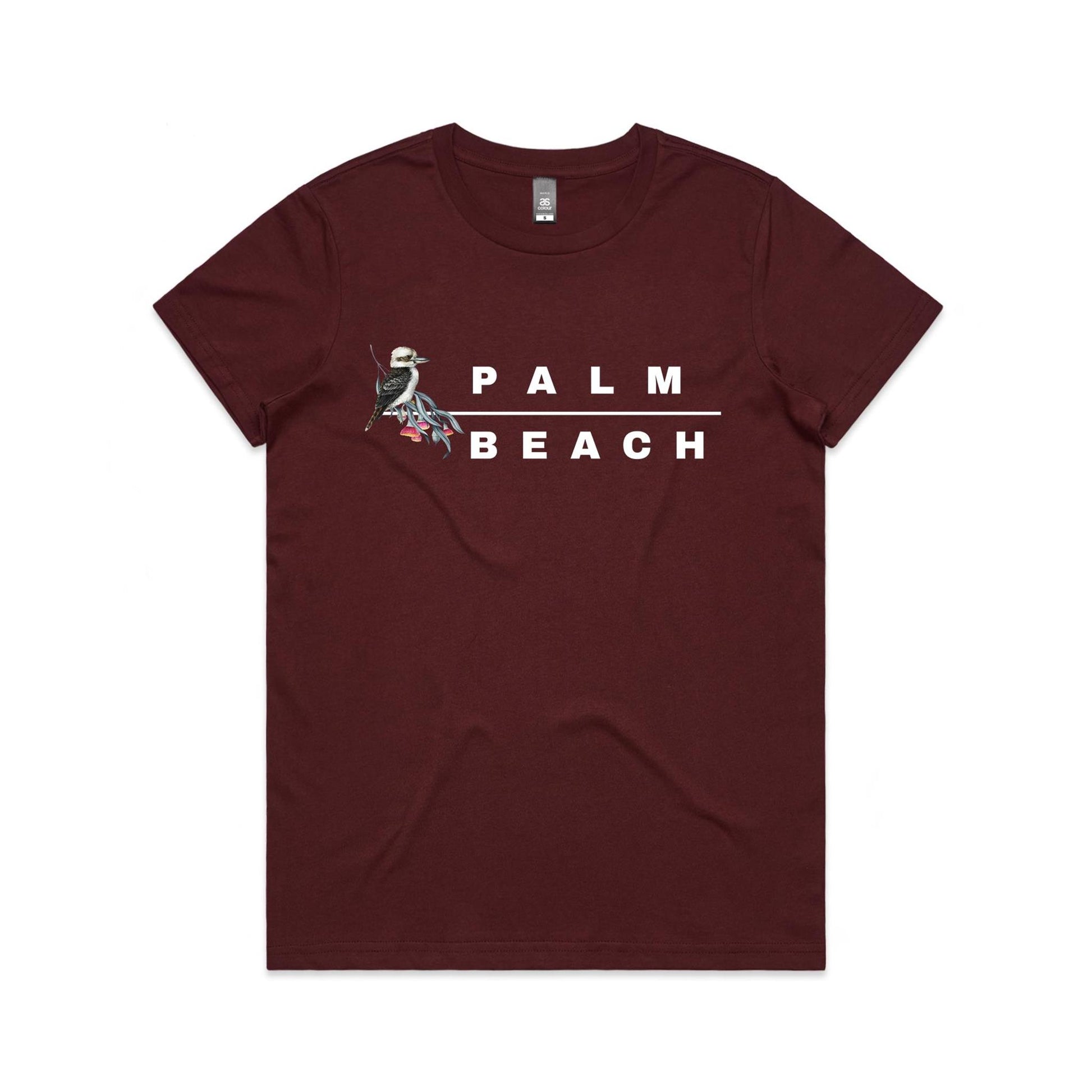 Lost Manly custom logo Palm Beach edition AS Colour Women's Maple Tee - Lost Manly Shop
