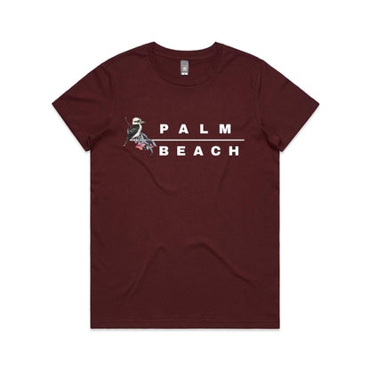Lost Manly custom logo Palm Beach edition AS Colour Women's Maple Tee - Lost Manly Shop