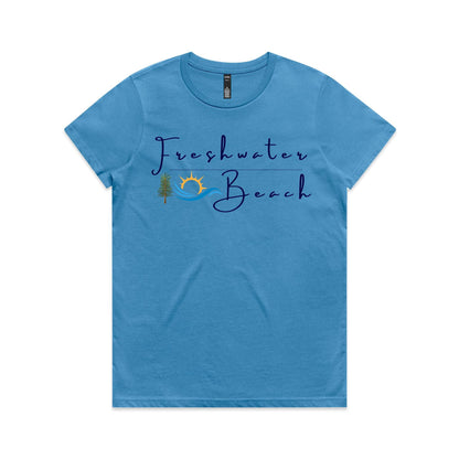 Lost Manly Custom Freshwater Beach Logo Limited Edition AS Colour Women's Maple Tee - Lost Manly Shop
