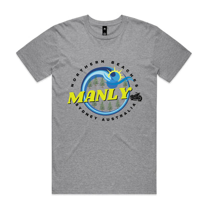 Lost Manly custom logo The Manly Barry AS Colour Staple Tee - Lost Manly Shop