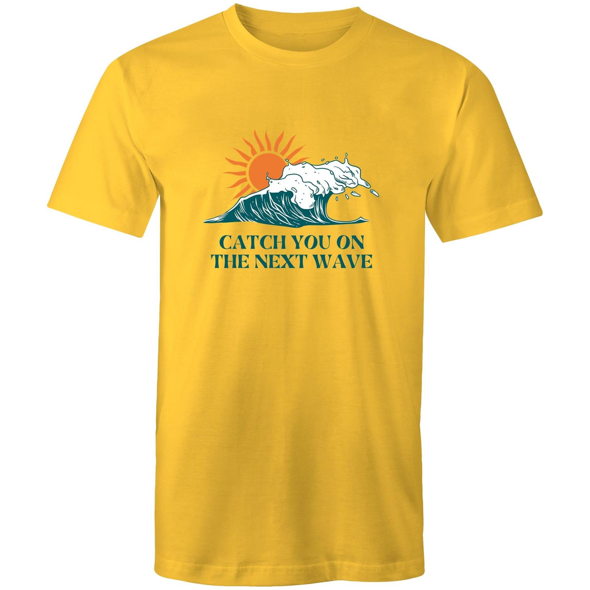 Mens T-Shirt Catch you on the next wave custom logo 