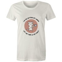 Maple Tee Need Coffee Logo Print 