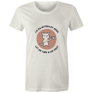 Maple Tee Need Coffee Logo Print 