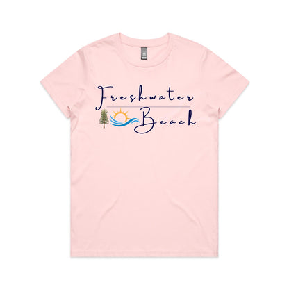 Lost Manly Custom Freshwater Beach Logo Limited Edition AS Colour Women's Maple Tee - Lost Manly Shop
