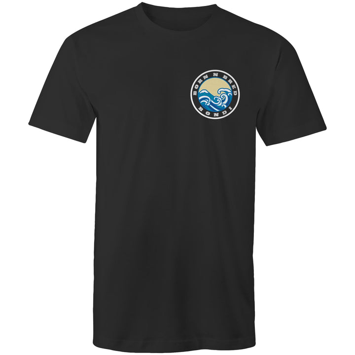 Bondi Born n Bred / Bilgola custom logos printed on AS Colour Staple - Mens T-Shirt 