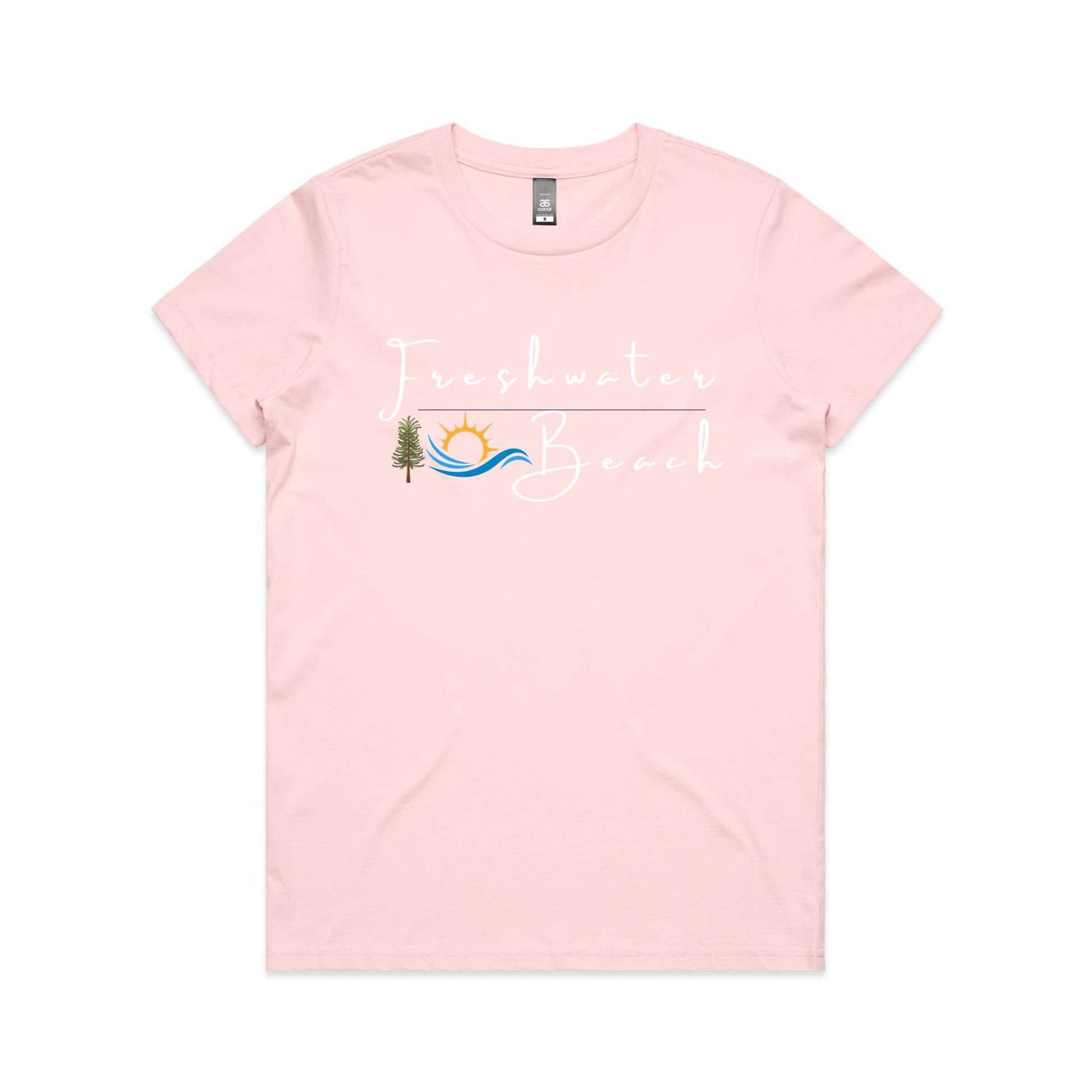 Lost Manly custom logo Manly Beach edition AS Colour Women's Maple Tee - Lost Manly Shop