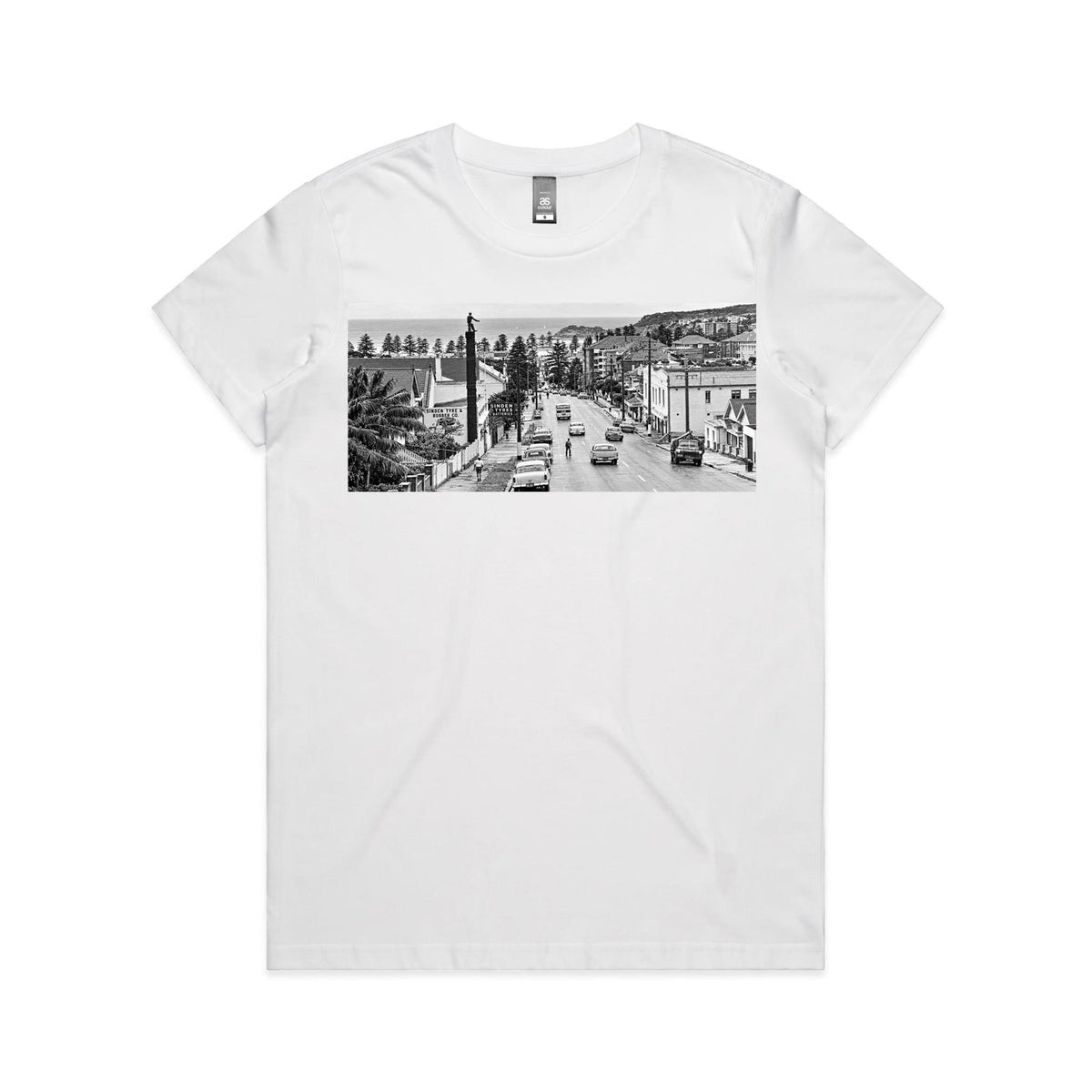 Vintage Manly Tyre Man Women’s Cotton T-Shirt – Sydney Road