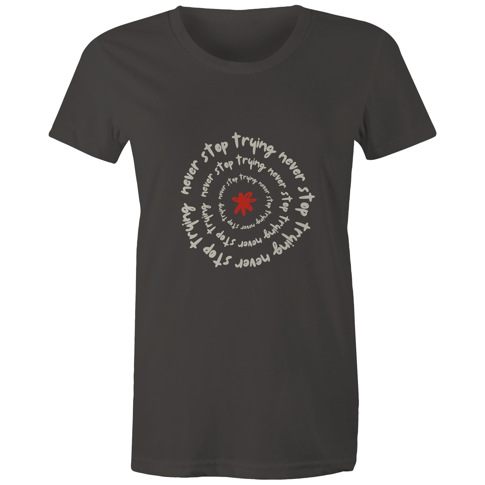 Maple Tee Inspirational Saying Logo Print 