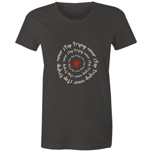 Maple Tee Inspirational Saying Logo Print 