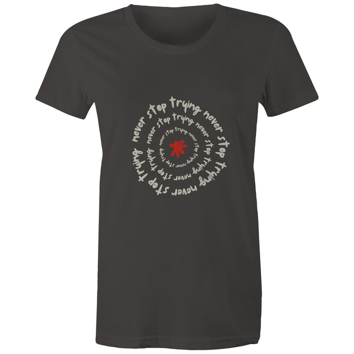 Maple Tee Inspirational Saying Logo Print 