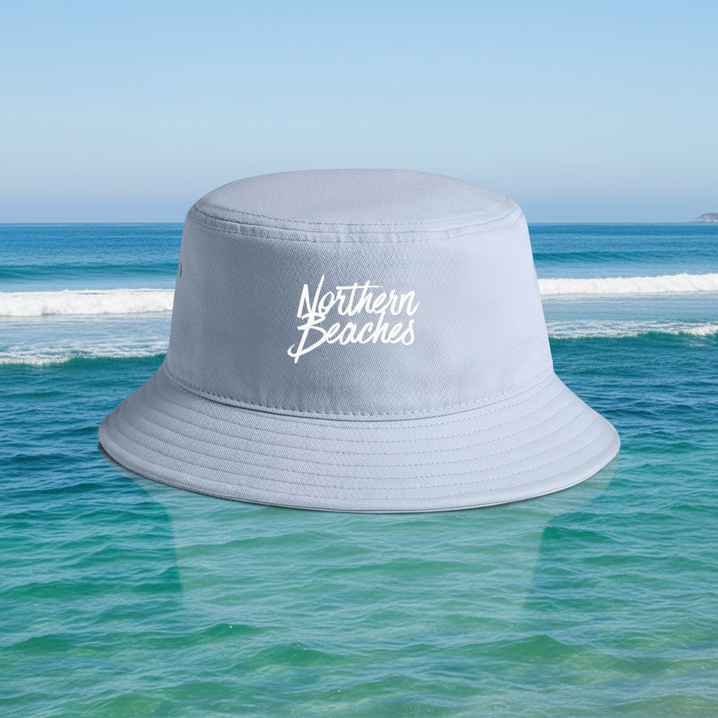 AS Colour Bucket Hat Northern Beaches white font 