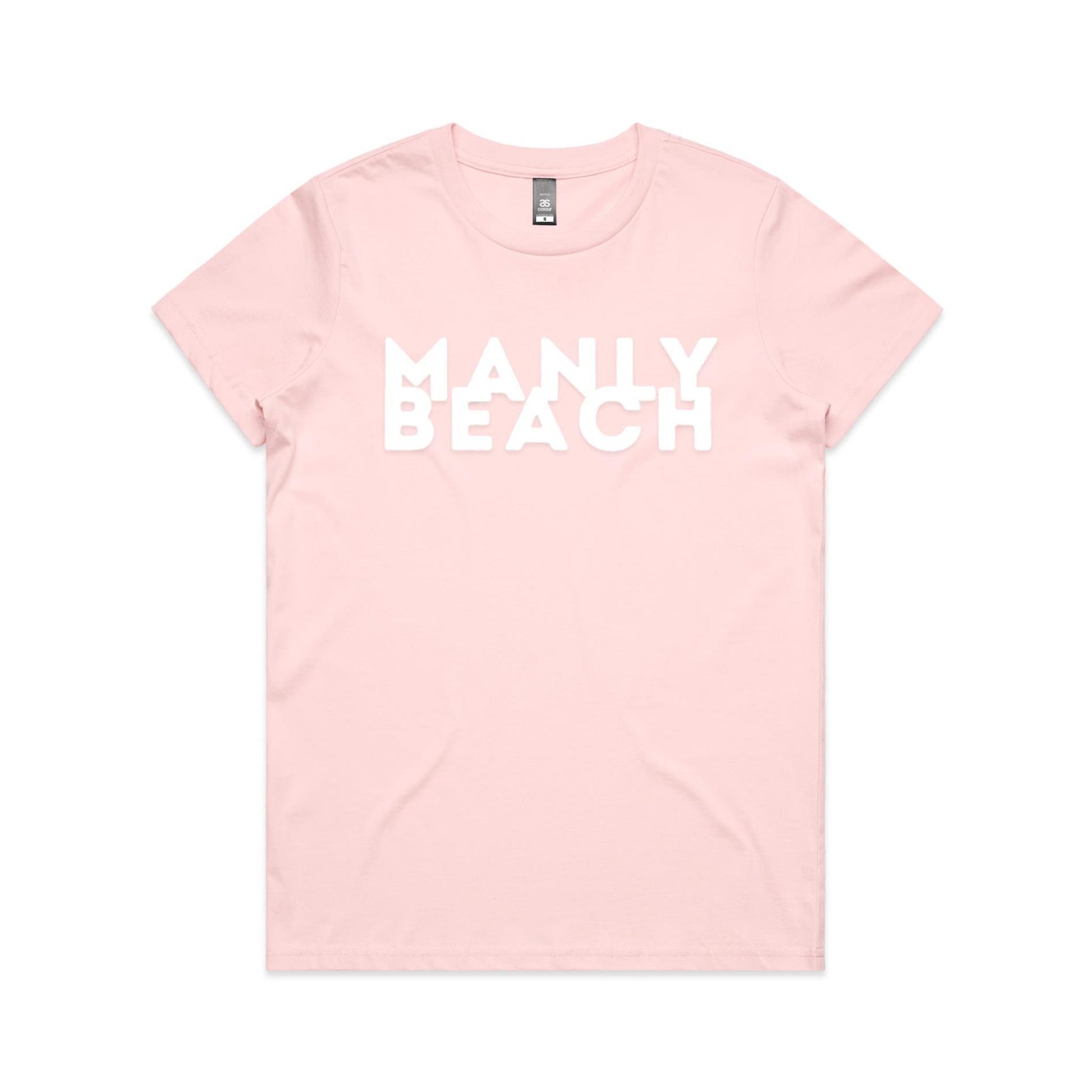 Lost Manly custom logo Manly Beach edition AS Colour Women's Maple Tee - Lost Manly Shop