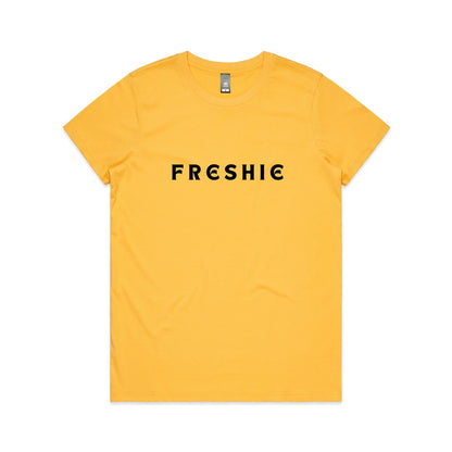 AS Colour Women's Maple Tee Freshie custom logo black font 