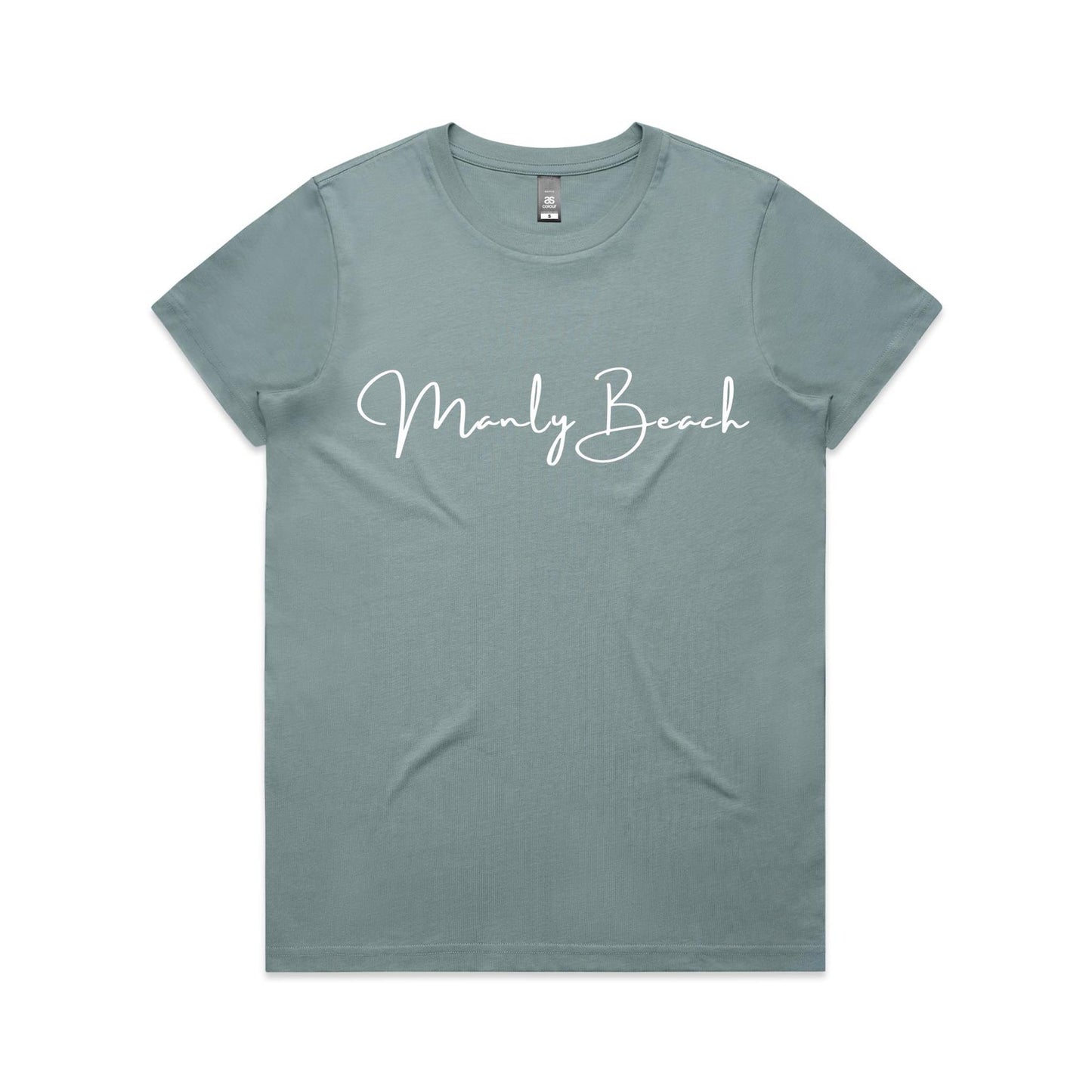 Lost Manly custom logo Manly Beach edition AS Colour Women's Maple Tee - Lost Manly Shop