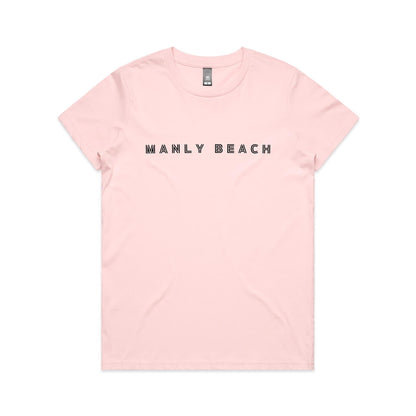 Manly Beach custom logo AS Colour Women's Maple Tee 