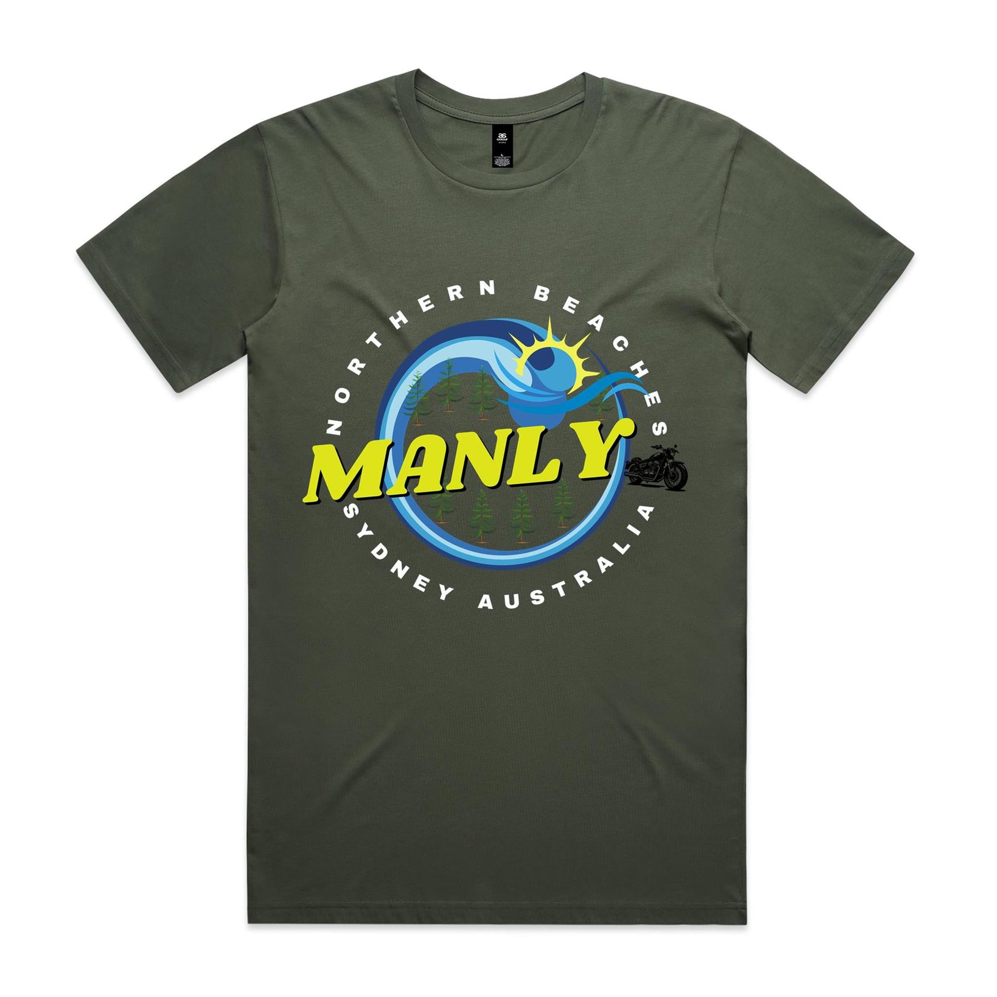 Lost Manly custom logo edition The Manly Barry AS Colour Tee - Lost Manly Shop