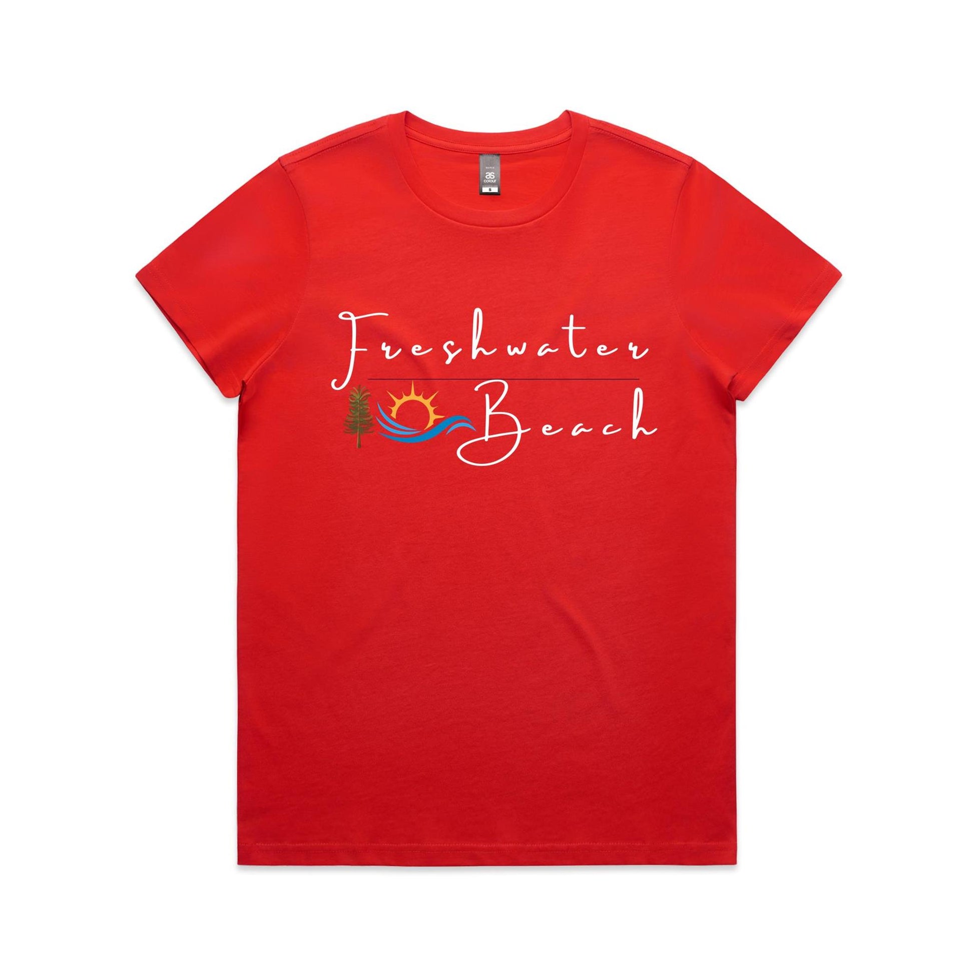 Lost Manly custom logo Freshwater Beach edition AS Colour Women's Maple Tee - Lost Manly Shop
