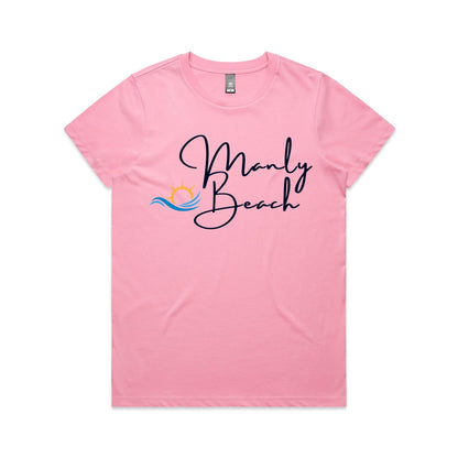 Lost Manly Custom Manly Beach Logo Limited Edition AS Colour Women's Maple Tee - Lost Manly Shop