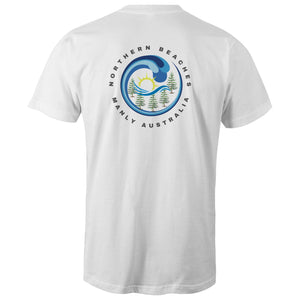 Northern Beaches Manly Australia front and back logo on AS Colour Staple Cotton Adult T-Shirt Ogo Merch