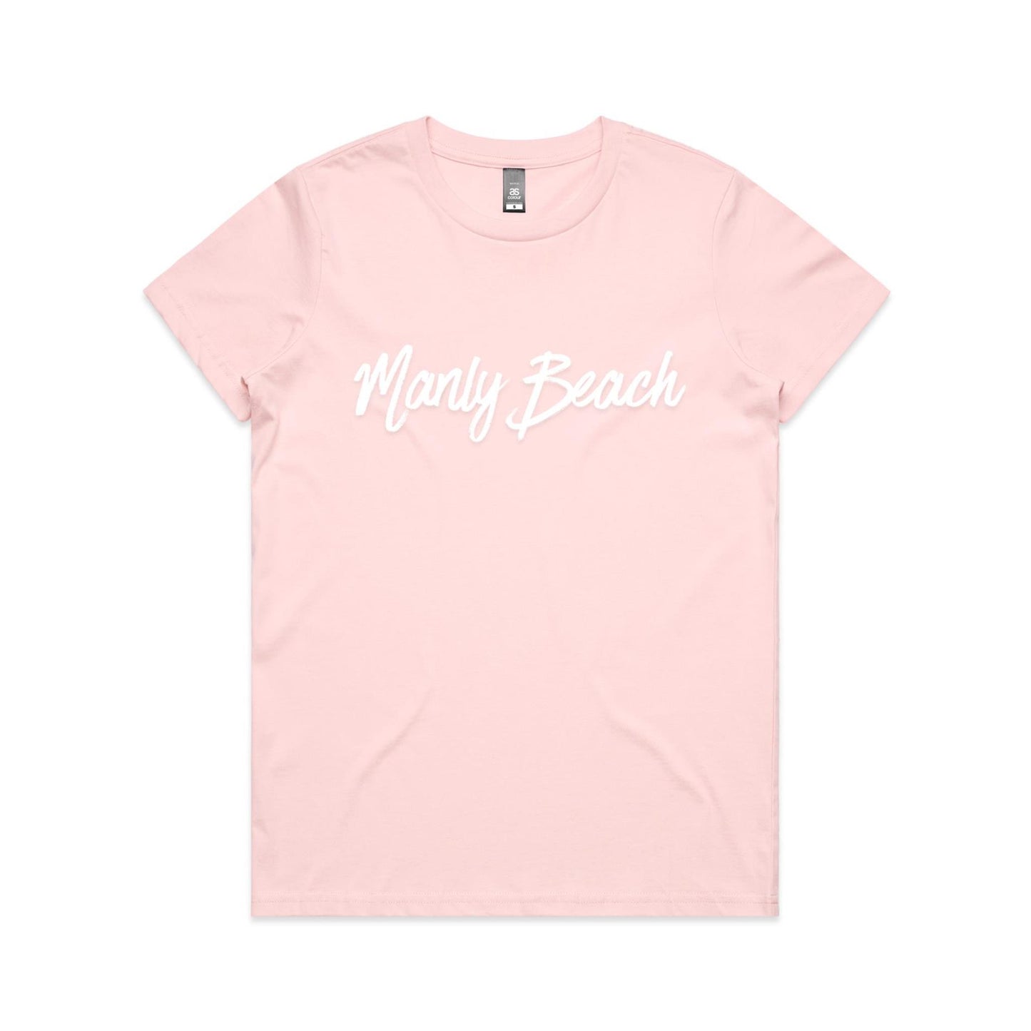 Lost Manly custom logo Manly Beach edition AS Colour Women's Maple Tee - Lost Manly Shop