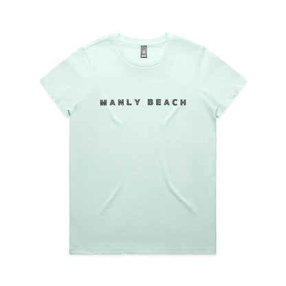 Manly Beach custom logo AS Colour Women's Maple Tee 