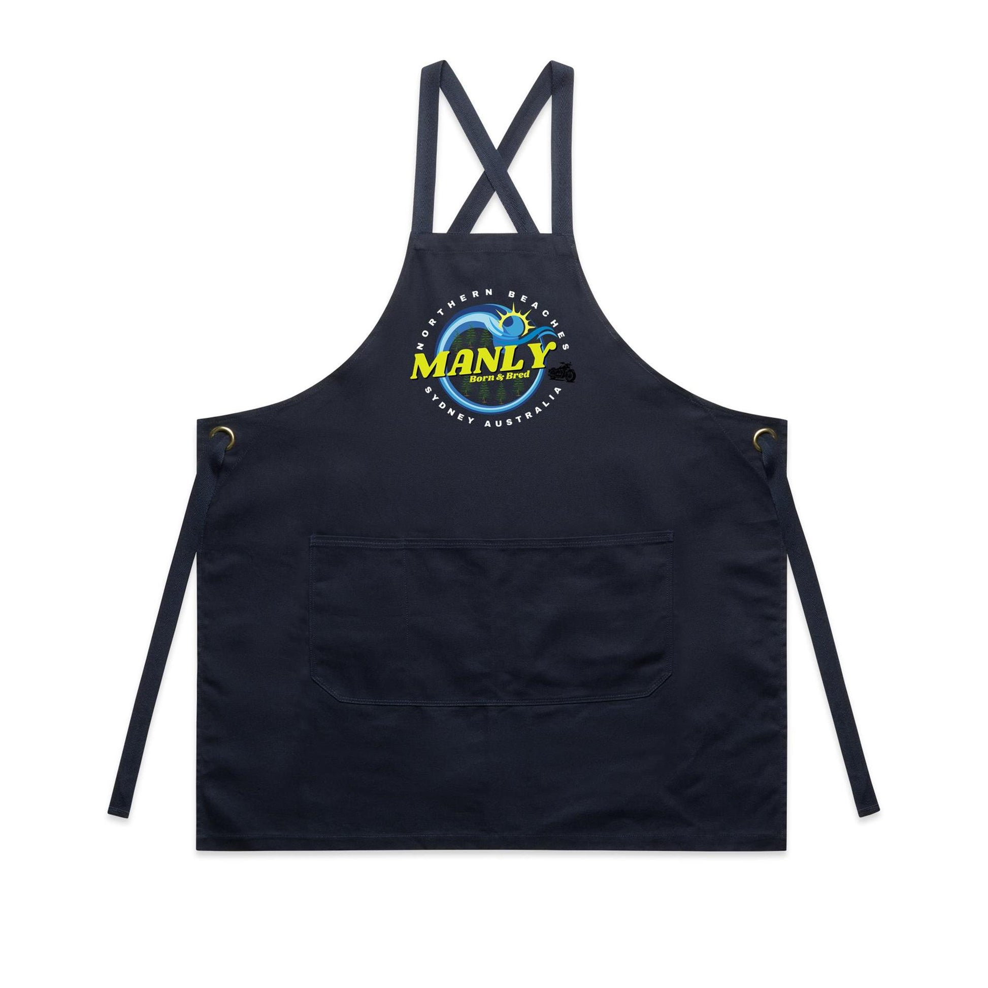 Lost Manly custom logo The Manly Barry Born & Bred edition AS Colour Carrie Apron - Lost Manly Shop