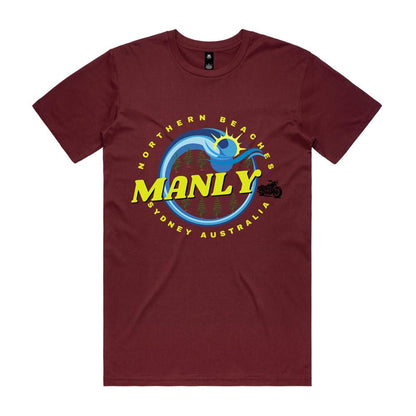 Lost Manly custom logo The Manly Barry AS Colour Staple Tee - Lost Manly Shop