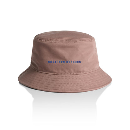 AS Colour Bucket Hat Northern Beaches custom logo Navy Font 