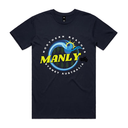 Lost Manly custom logo The Manly Barry AS Colour Staple Tee - Lost Manly Shop