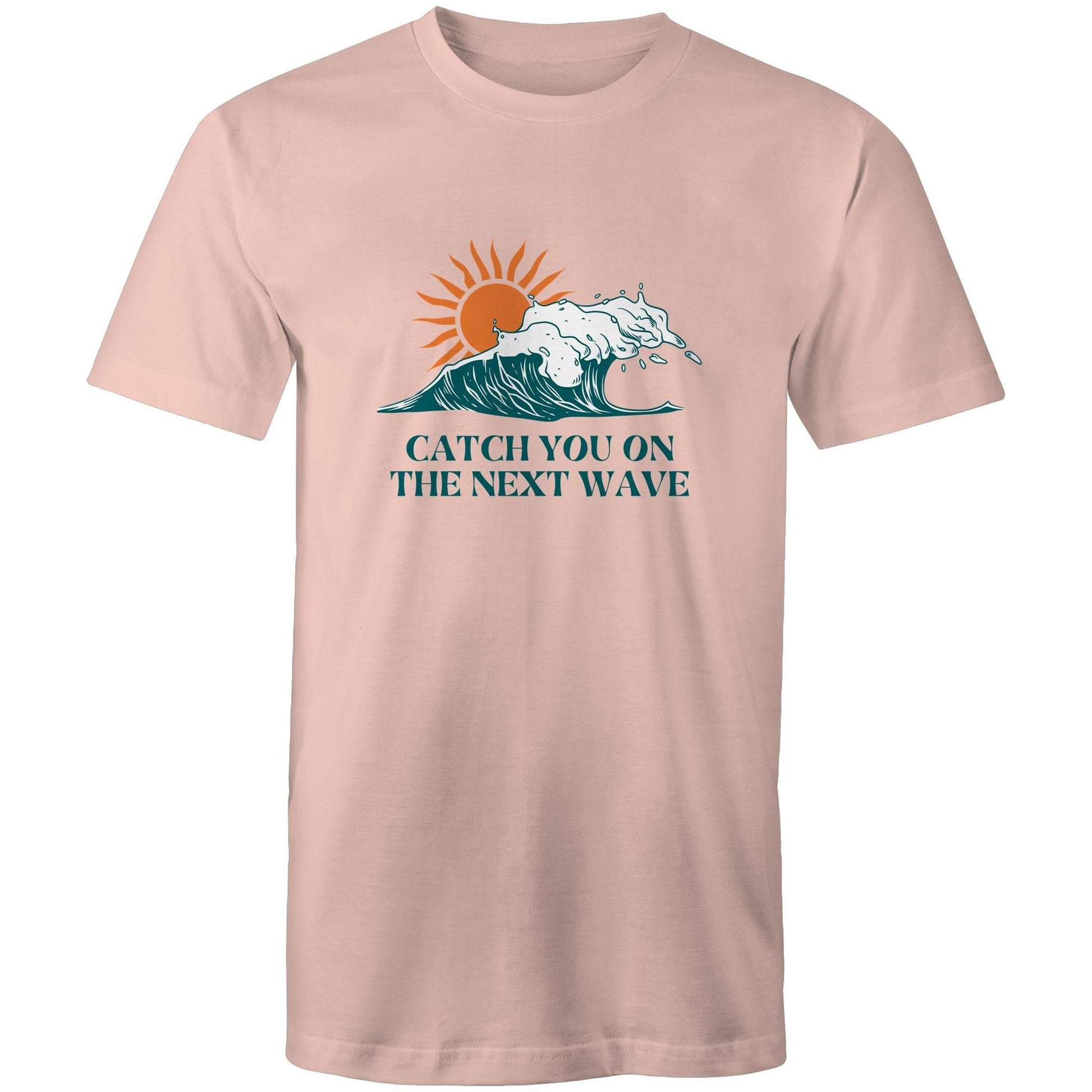 Mens T-Shirt Catch you on the next wave custom logo 