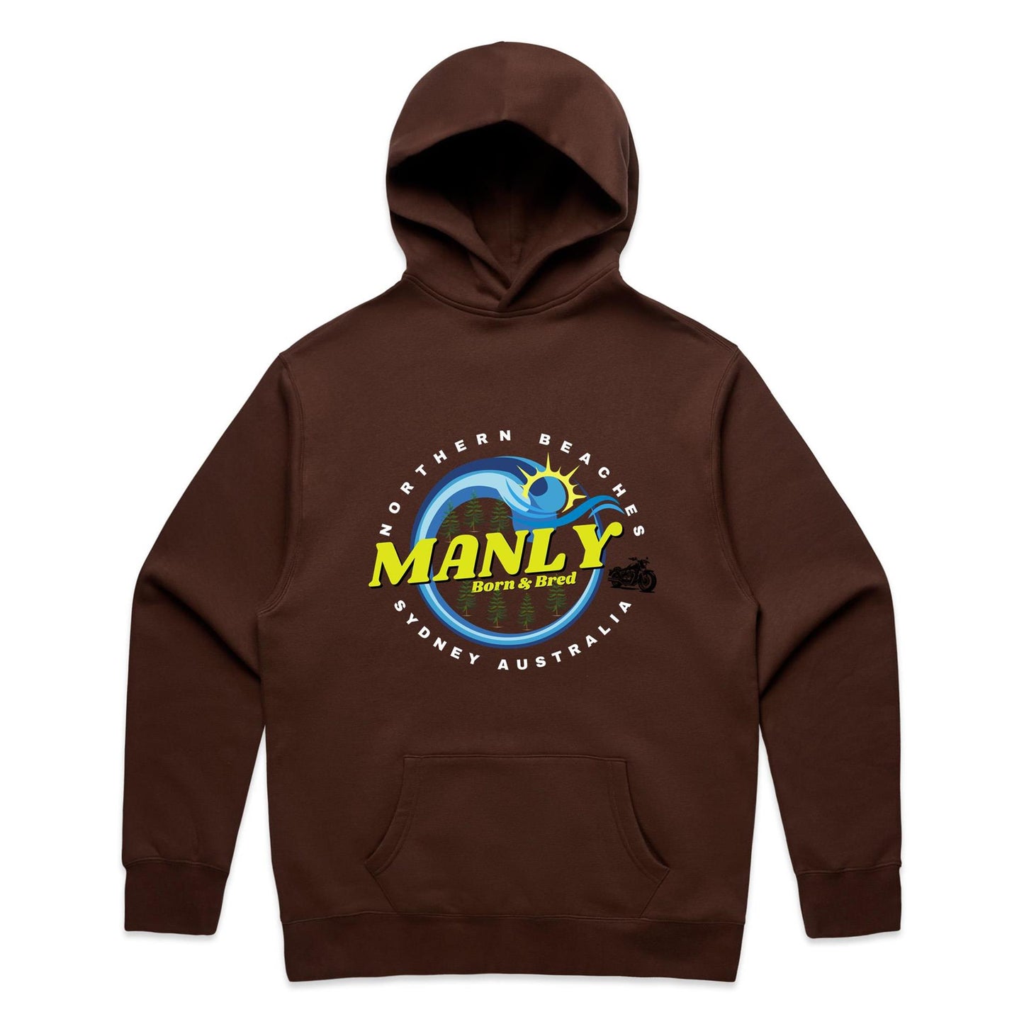 Lost Manly custom logo The Manly Barry Born & Bred edition AS Colour Relax Hood - Lost Manly Shop