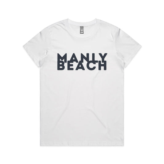 Lost Manly custom logo Manly Beach edition AS Colour Women's Maple Tee - Lost Manly Shop