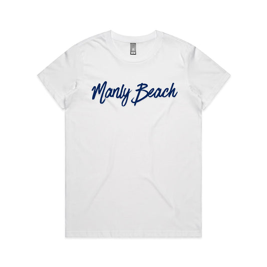 Lost Manly Custom Manly Beach Logo Edition AS Colour Women's Maple Tee